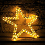 LED svetelný motív - hviezda, 40 cm, teplá biela