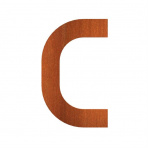 Cortenové písmeno C